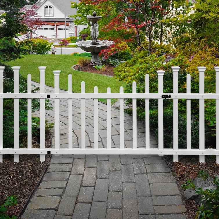 Washington Vinyl Gate Kit with Fence Wings (30in H x 60in W)